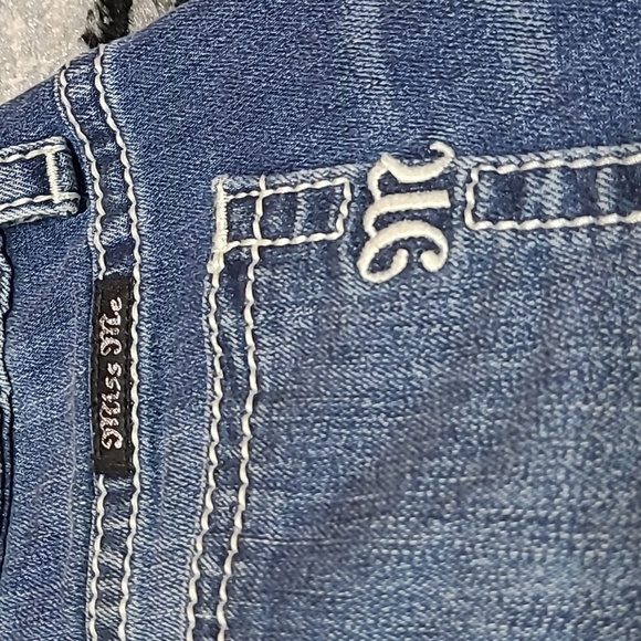 MISS ME DESTRUCTION PATCHWORK MID-RISE SKINNY DENIM JEAN - Picture 11 of 12